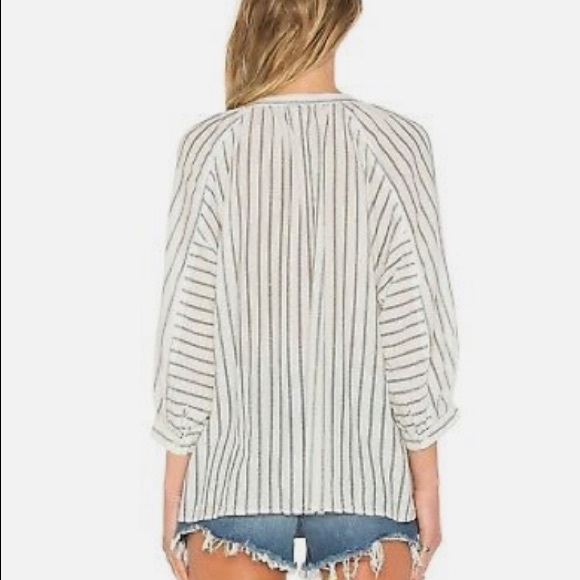 JOIE | striped peasant blouse with tassels - Picture 3 of 8